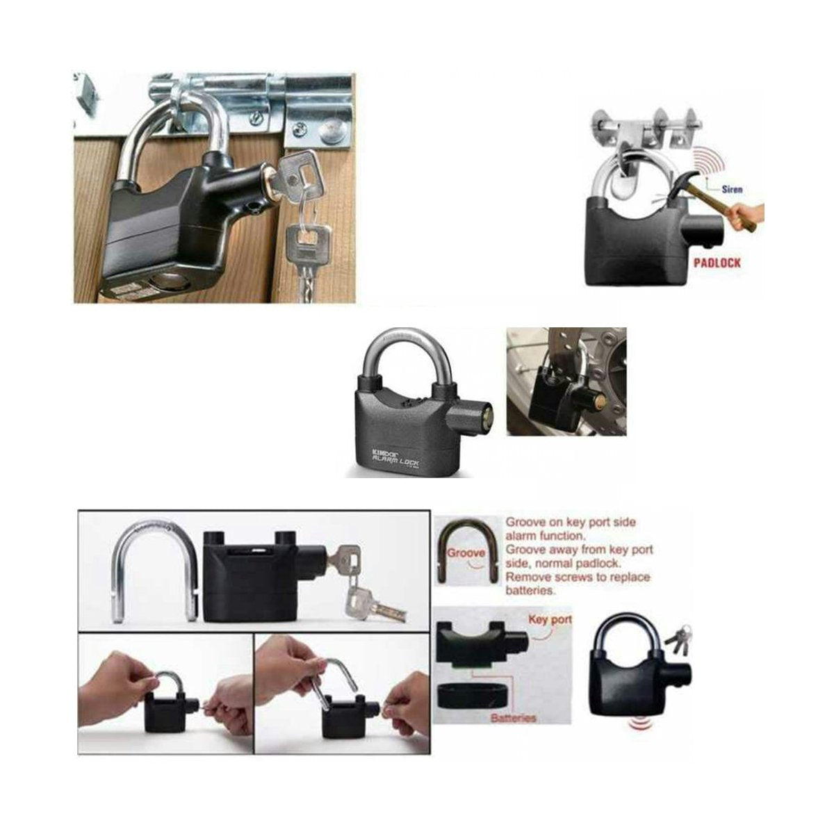 Durable anti-theft lock with smart alarm technology Durable anti-theft lock with smart alarm technology